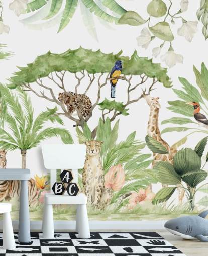 papel de parede safari animal jungle