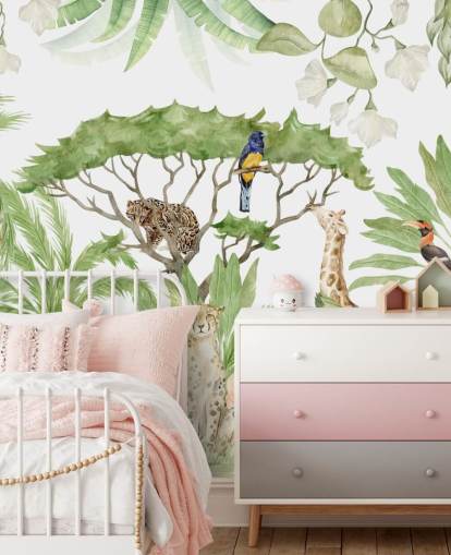 safari animal jungle behang