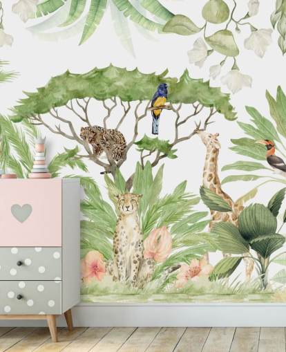 papel de parede safari animal jungle