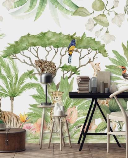 papier peint jungle animaux safari papier peint jungle animaux safari