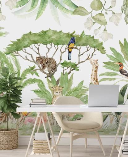 Safari Tier Dschungel Tapete