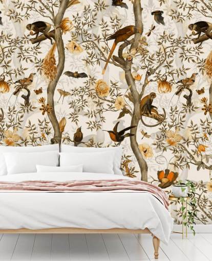 mustard and brown chinoiserie wallpaper mustard and brown chinoiserie wallpaper