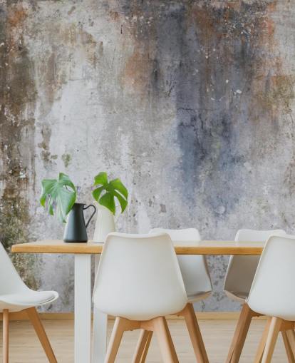 grå, blå og bronse tilpasset betongveggmaleri kalt Industrial Wall grå, blå og bronse tilpasset betongveggmaleri kalt Industrial Wall