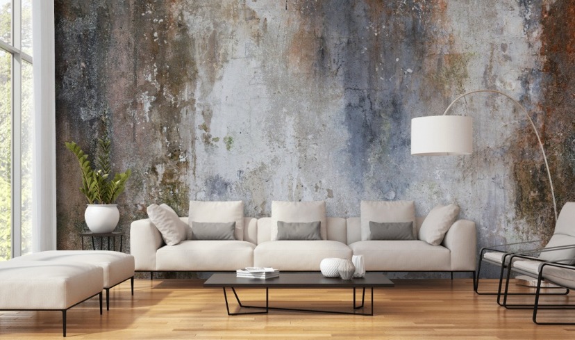 A closer look at Industrial Wall Mural Design With Texture