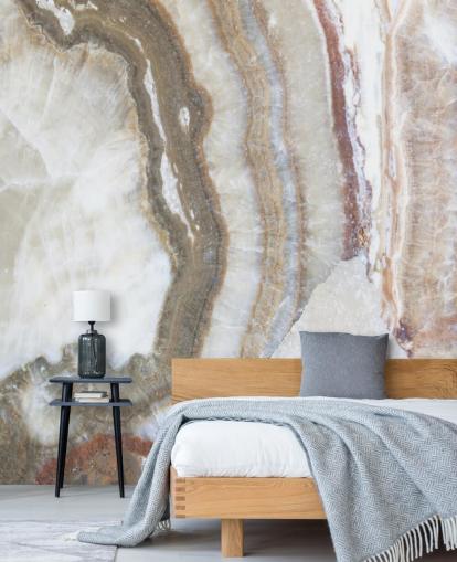 papel pintado de mármol blanco y marrón