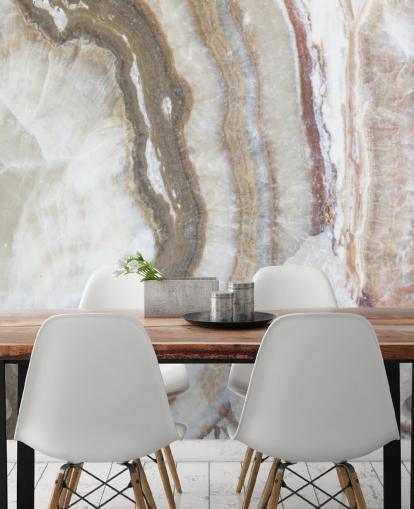 papier peint en marbre blanc cassé et marron