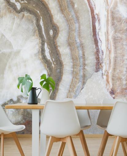 papel pintado de mármol blanco y marrón