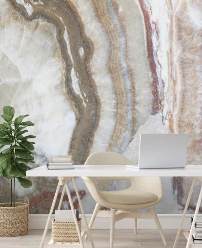 off white and brown marble wallpaper
