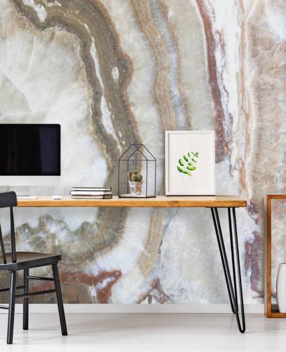 papel pintado de mármol blanco y marrón