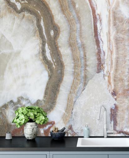 papel pintado de mármol blanco y marrón