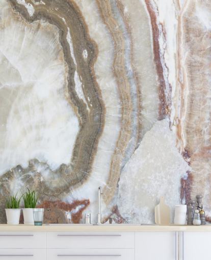 off white and brown marble wallpaper