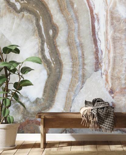 papel pintado de mármol blanco y marrón