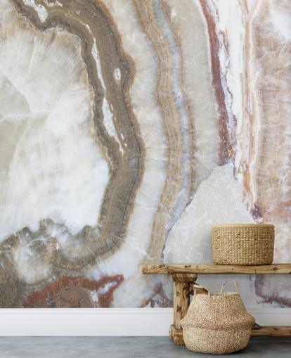 off white and brown marble wallpaper