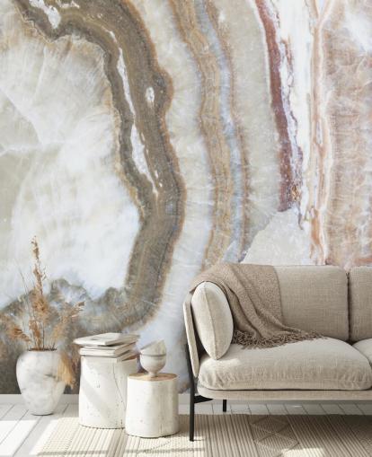 papel de parede de mármore branco e marrom