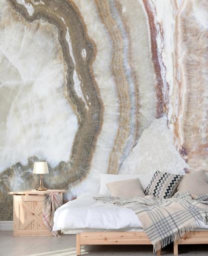 papel pintado de mármol blanco y marrón