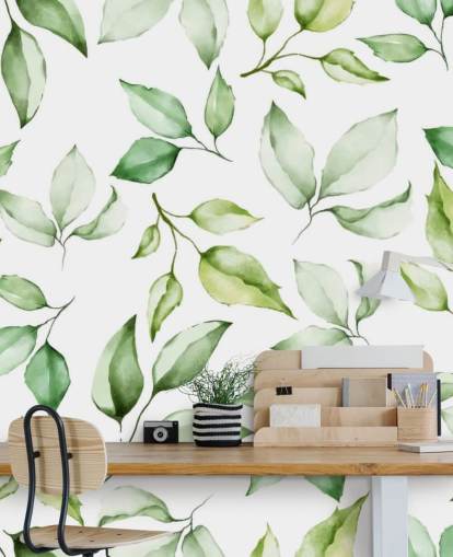 papel de parede folhas verdes papel de parede folhas verdes
