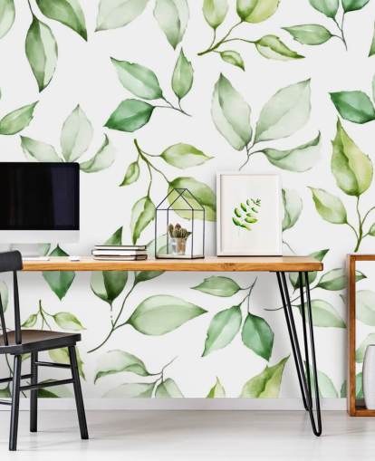 green leaves wallpaper