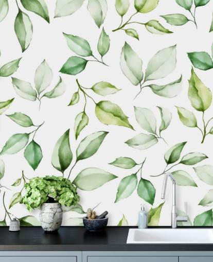 papier peint feuilles vertes papier peint feuilles vertes