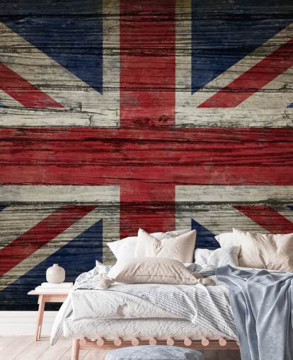 union jack på träpaneler tapeter union jack på träpaneler tapeter
