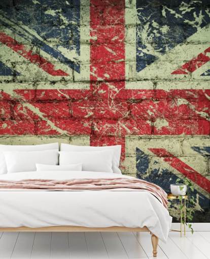 papel pintado union jack efecto ladrillo papel pintado union jack efecto ladrillo