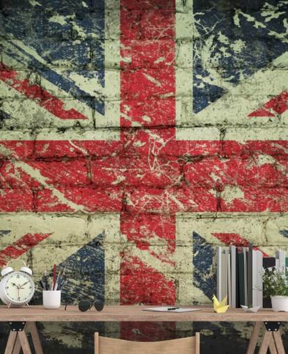 murstein effekt union jack tapet murstein effekt union jack tapet