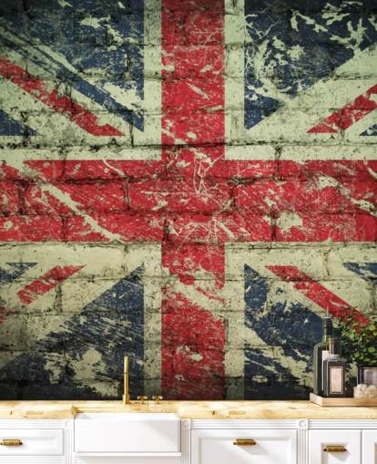 mursten effekt union jack tapet mursten effekt union jack tapet