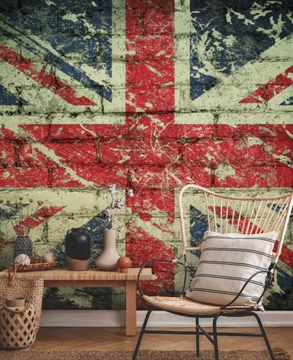 brick effect union jack behang