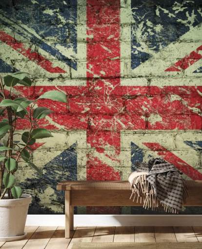 tegel effekt union jack tapeter