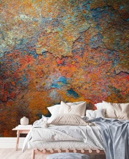 Buntes Rosttapeten-Wandbild namens Rusty Rainbow für Büro oder Zuhause