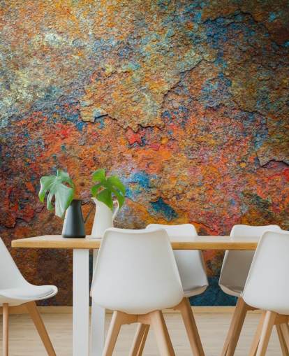 värikäs ruosteen taustakuvamaalaus nimeltä Rusty Rainbow toimistoon tai kotiin