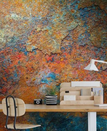 värikäs ruosteen taustakuvamaalaus nimeltä Rusty Rainbow toimistoon tai kotiin värikäs ruosteen taustakuvamaalaus nimeltä Rusty Rainbow toimistoon tai kotiin