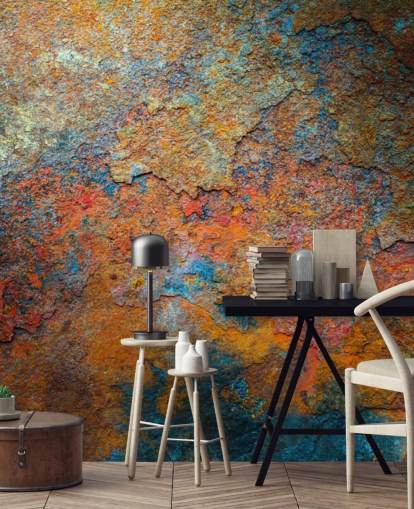 colorful rust wallpaper mural called Rusty Rainbow for office or home colorful rust wallpaper mural called Rusty Rainbow for office or home