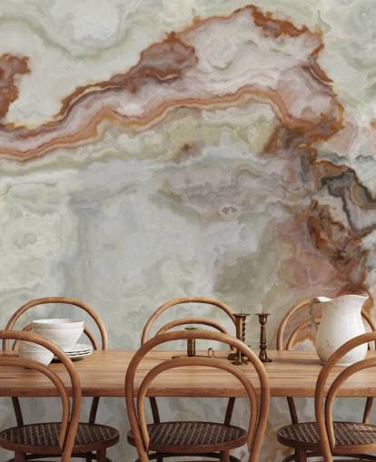 brown, orange and white marble wallpaper for kitchens, bathrooms and living rooms