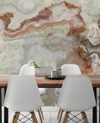 brown, orange and white marble wallpaper for kitchens, bathrooms and living rooms