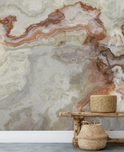 brown, orange and white marble wallpaper for kitchens, bathrooms and living rooms