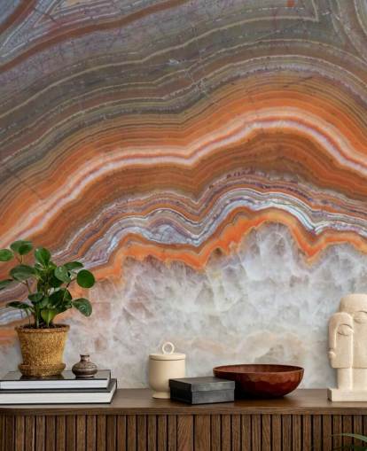 oransje, hvit og grå geode tapet oransje, hvit og grå geode tapet