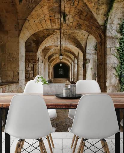 3D-Tunnel-Altbau-Tapete