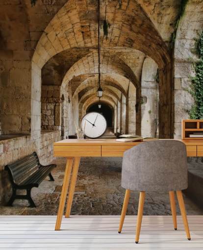 3D-Tunnel-Altbau-Tapete