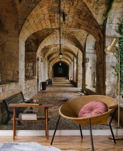 3D-Tunnel-Altbau-Tapete