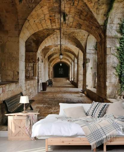 papier peint 3D tunnel vieux bâtiment papier peint 3D tunnel vieux bâtiment