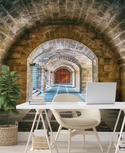 tunnel che va alla carta da parati dungeon