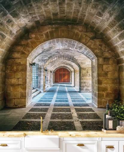 tunnel going to dungeon wallpaper