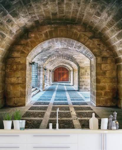 tunnel going to dungeon wallpaper