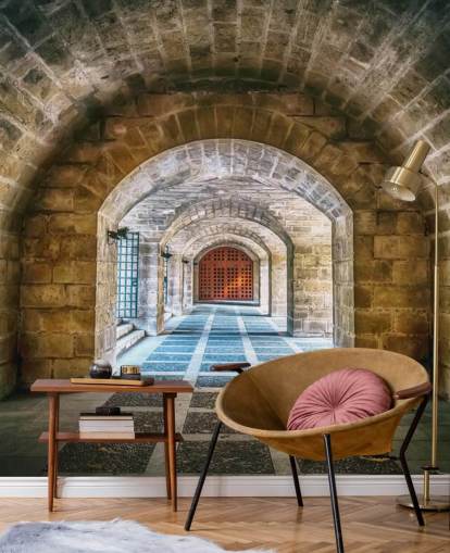 tunnel che va alla carta da parati dungeon