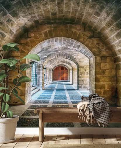 tunnel going to dungeon wallpaper