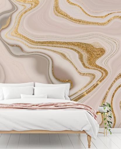 light pink and gold watercolour wallpaper