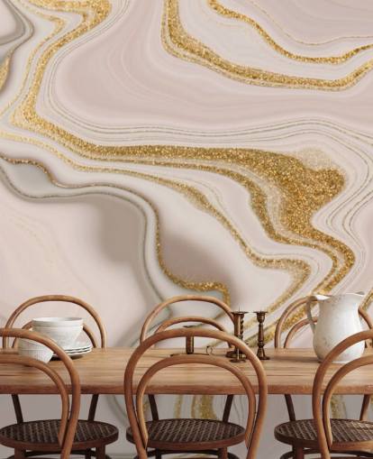 light pink and gold watercolour wallpaper