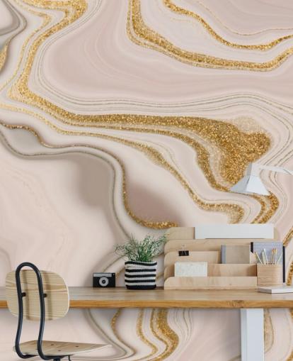 light pink and gold watercolour wallpaper