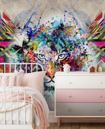 carta da parati graffiti tigre