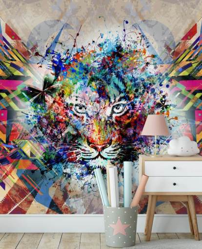 tiger graffiti behang tiger graffiti behang